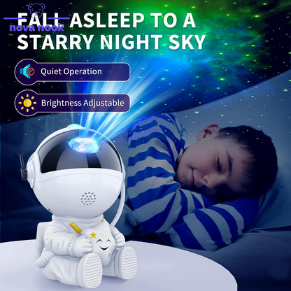 Astronaut Star Projector 🚀: Galactic Night Light for Home Decor ✨