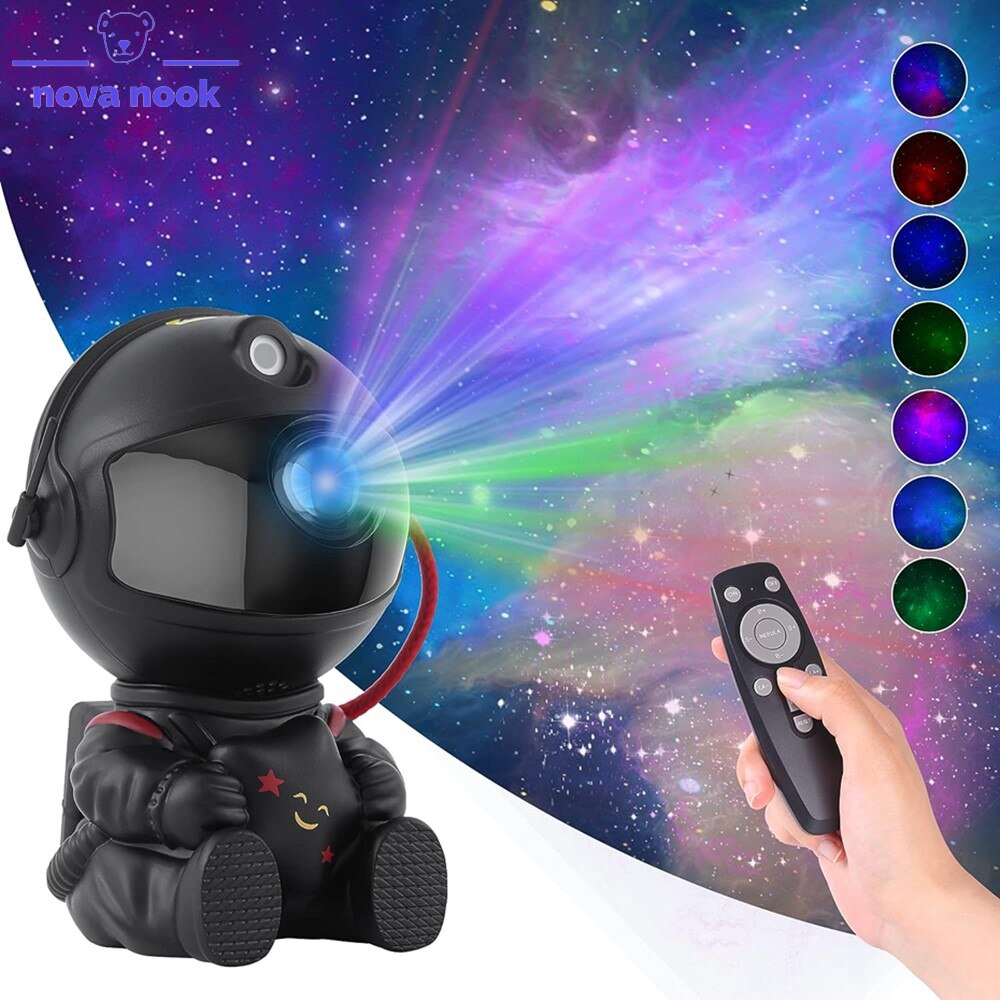 Astronaut Star Projector 🚀: Galactic Night Light for Home Decor ✨